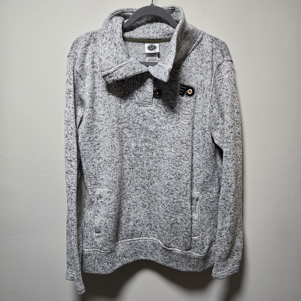 NHL Philadelphia Flyers Heathered Gray Pullover Size XL Hockey Fan Gritty